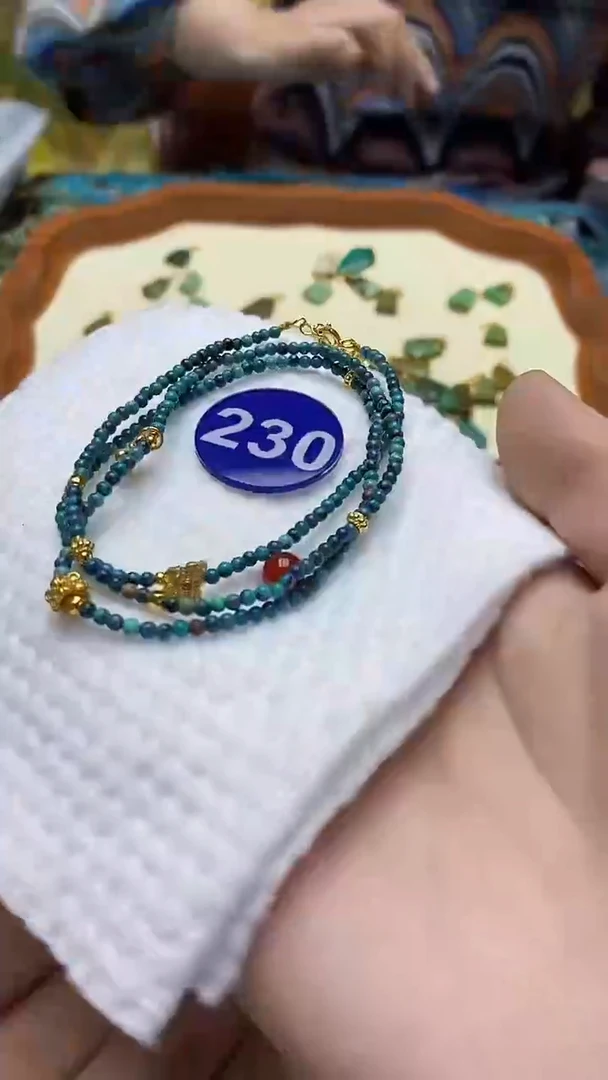 玛瑙/玉髓手串银S925镶嵌230