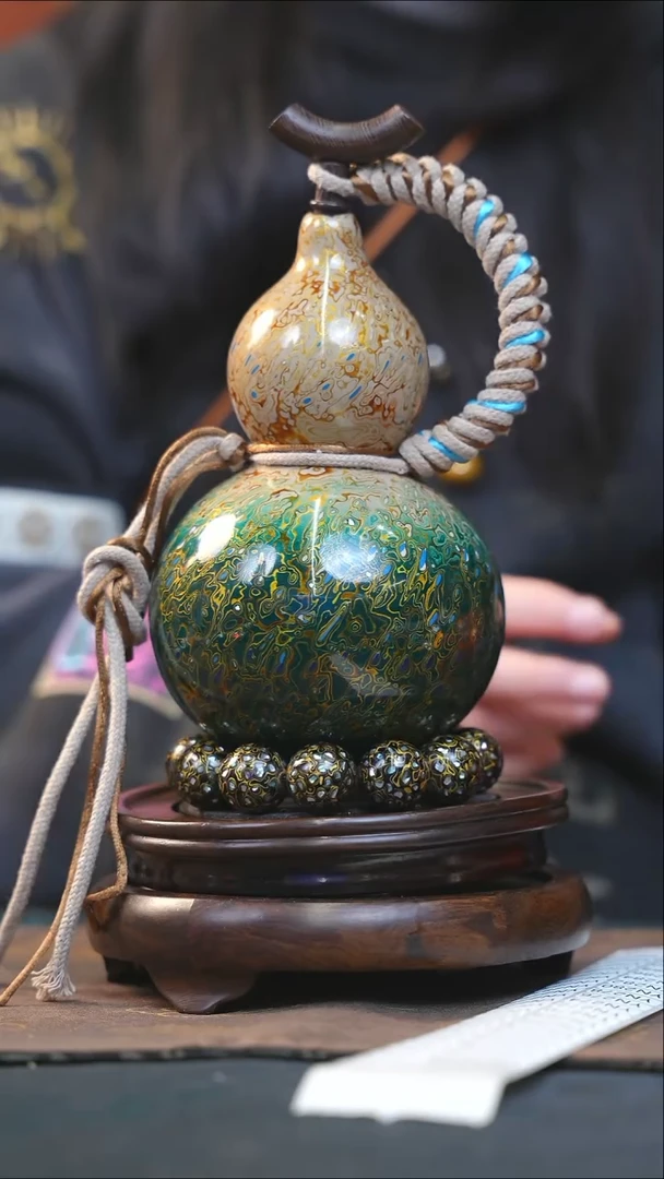 【闪购商品】YN255大漆酒葫芦不包手串及旋转底座