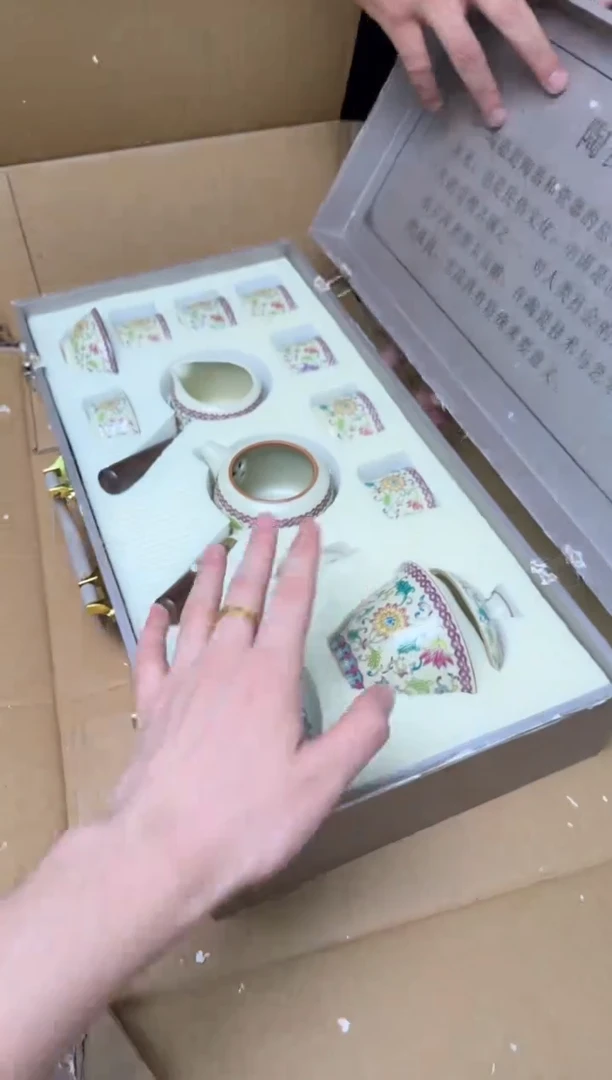 瓷片小强茶具套装