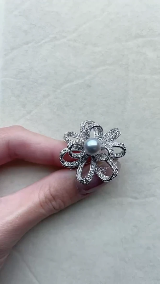 【闪购商品】海水珍珠胸针未镶嵌8