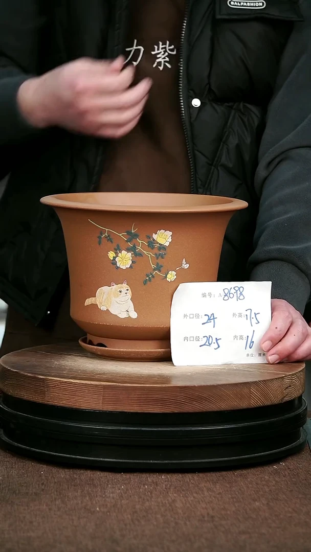 紫砂花盆花卉园艺8698+Z