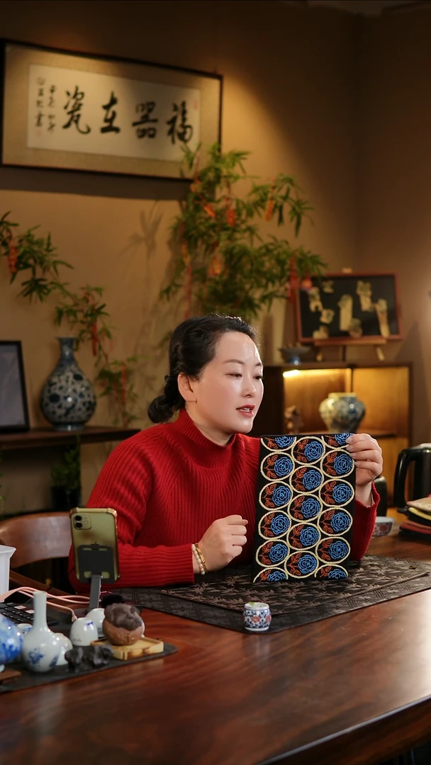 【闪购商品】织绣玫瑰长小号茶席A款