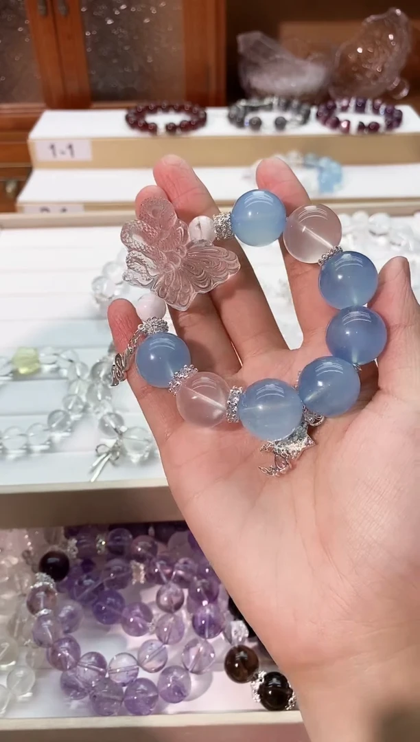 【闪购商品】水晶手串未镶嵌海蓝宝手串