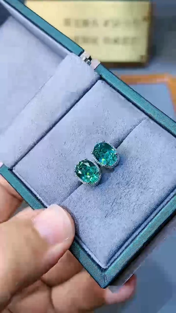 【闪购商品】托帕石耳饰银S925镶嵌354