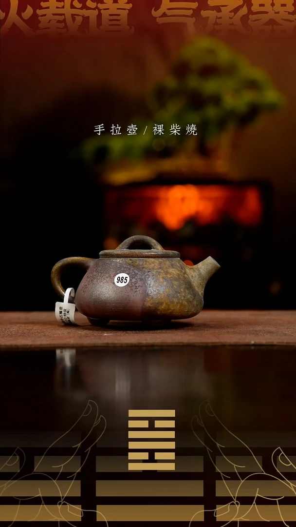 夸烧柴烧景舟石瓢壶985