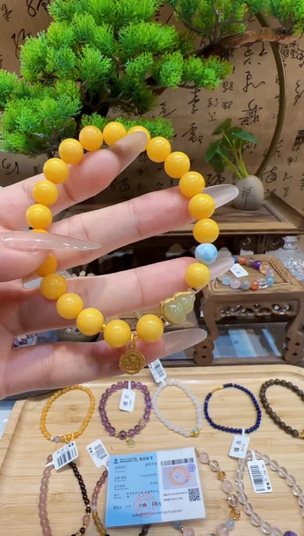未镶嵌琥珀手串@@手饰