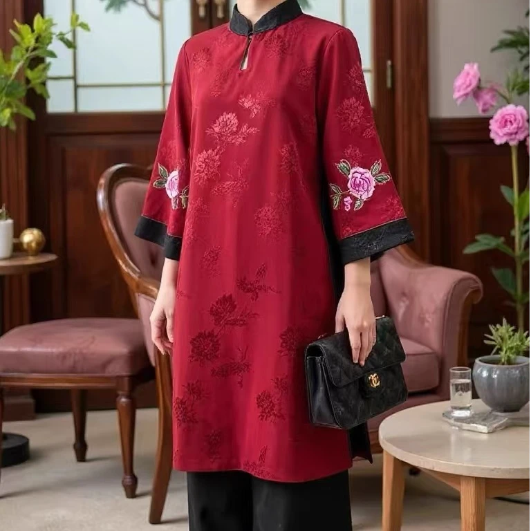 YMJ-新中式国风刺绣格格服旗袍