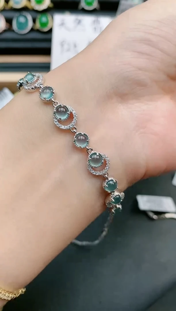 翡翠戒指银S925镶嵌11111