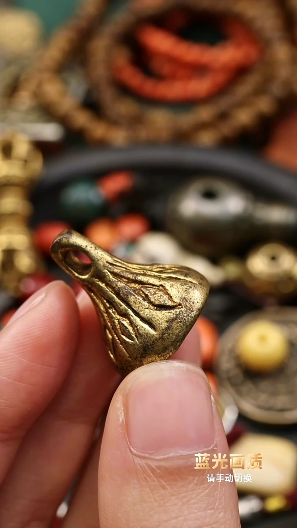 铜鎏金擦模老配饰