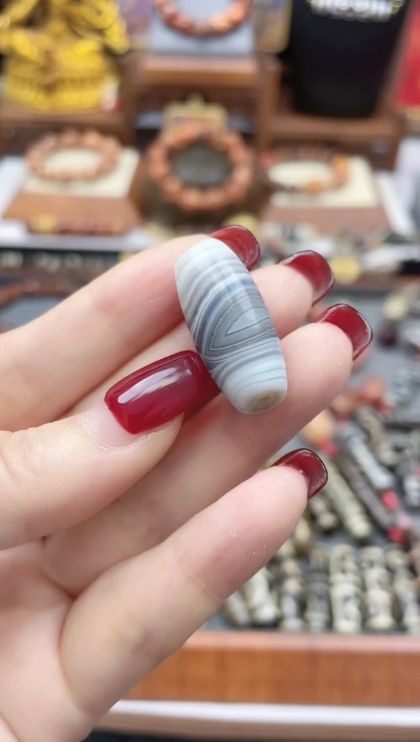 玛瑙/玉髓散珠天然缠丝单珠