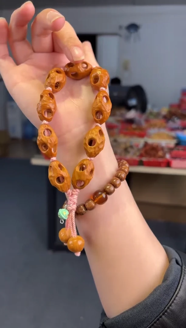 吊坠菩提根/象牙果  橄榄核虫漏手持