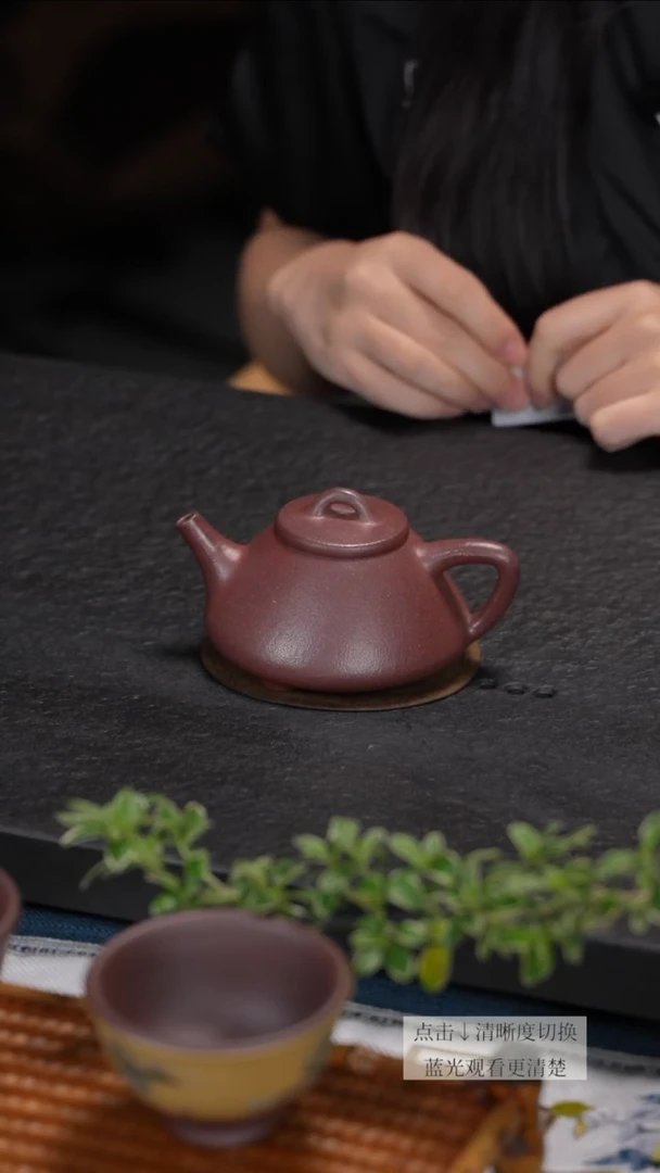 茶壶紫砂紫泥柴烧子冶石瓢壶精工半手
