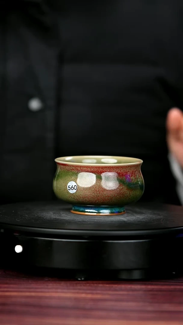 盖碗瓷560#李盼龙一级品原矿钧瓷卢氏杯