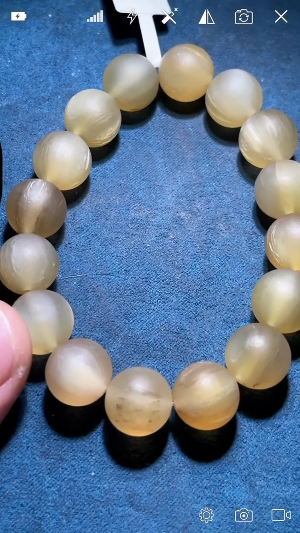 未镶嵌Q001944玛瑙/玉髓圆珠手串卡12