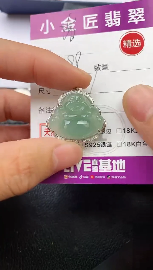 颈饰银S925镶嵌翡翠苏***奥挂件