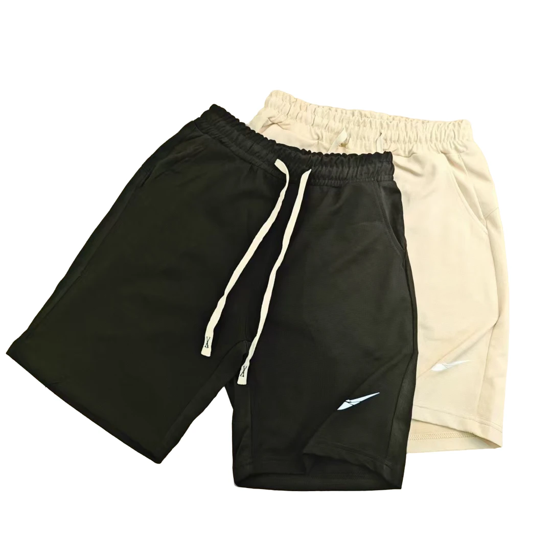 999潮牌联名款短裤华夫格透气舒适夏季五分裤速干短裤小白断勾