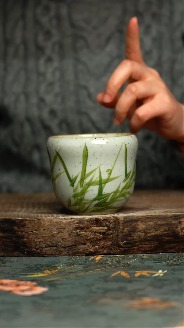 【闪购商品】杯釉下彩手工手绘同款陶器