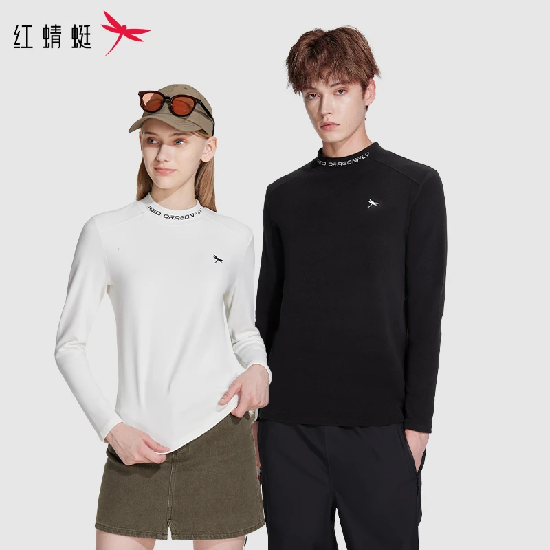 【仁汇优品X】红蜻蜓 秋季圆领情侣长袖刺绣山茶蚕羊衣卫衣打底衫