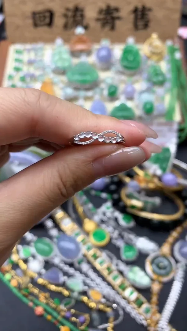 【闪购商品】翡翠戒指18K金镶嵌95-中国好珍宝