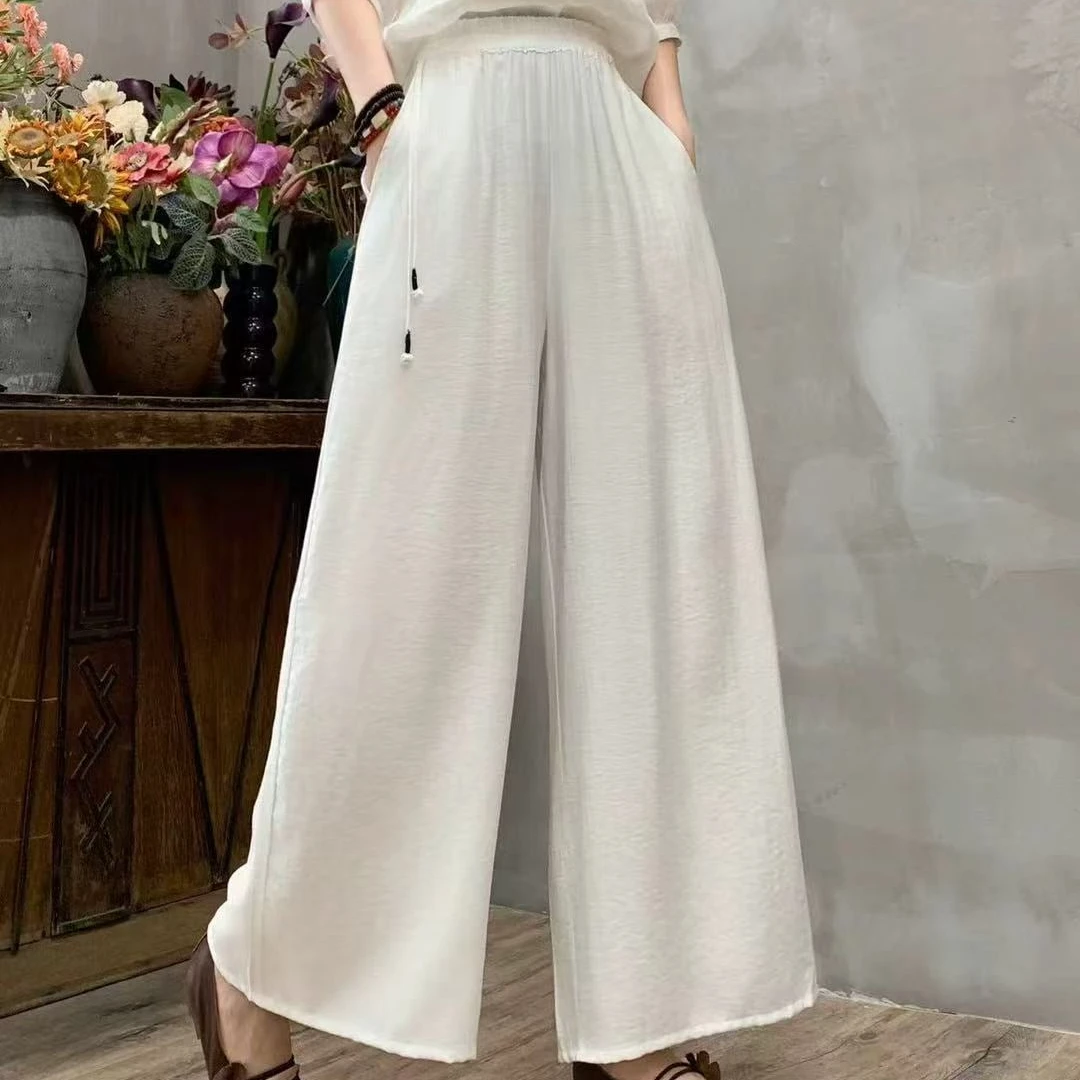 10516新款夏季日常百搭高腰气质显瘦透气休闲裤QZ