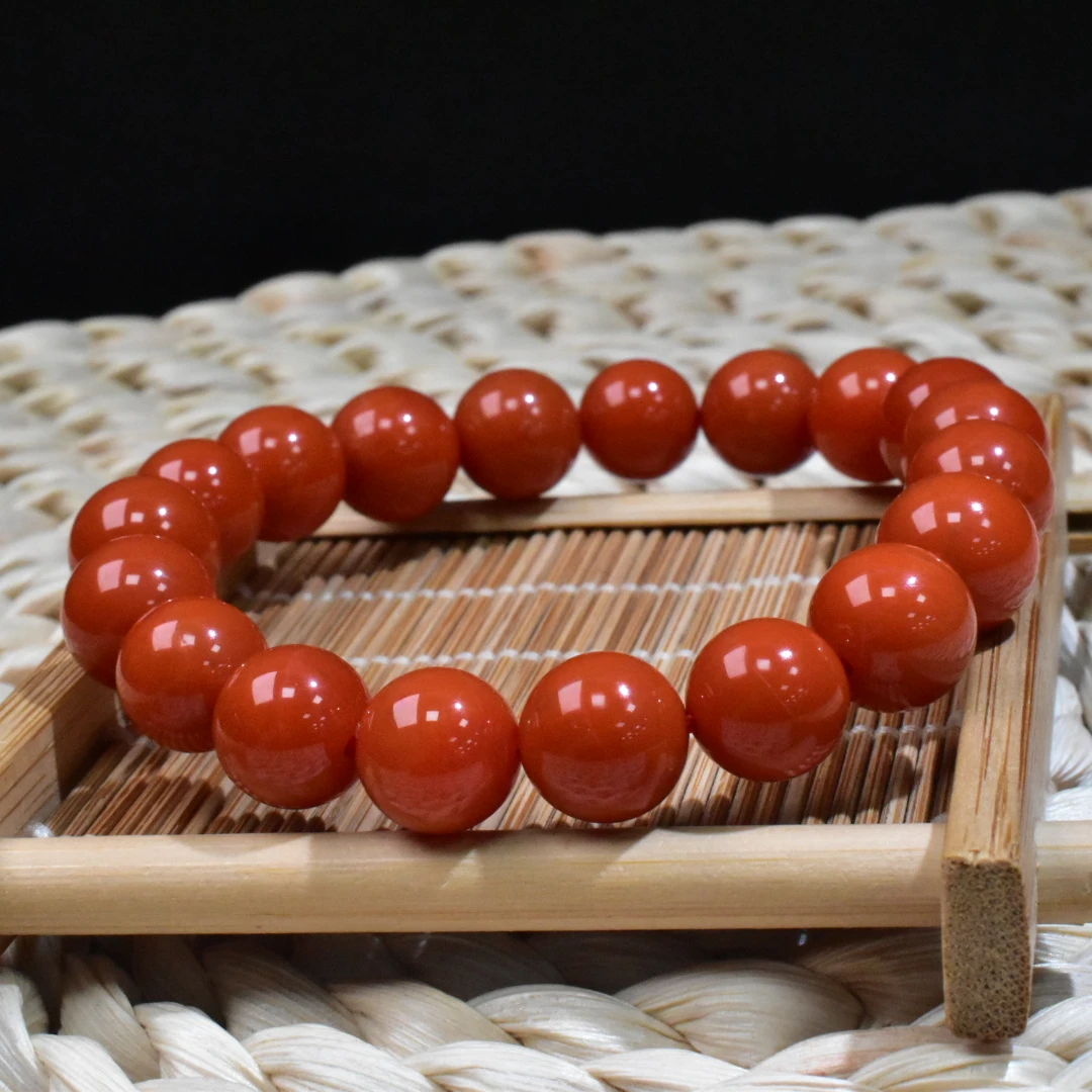 【一九珠宝】（清仓专用）卡13mm南红柿子红手串-多样性发一件H17-6