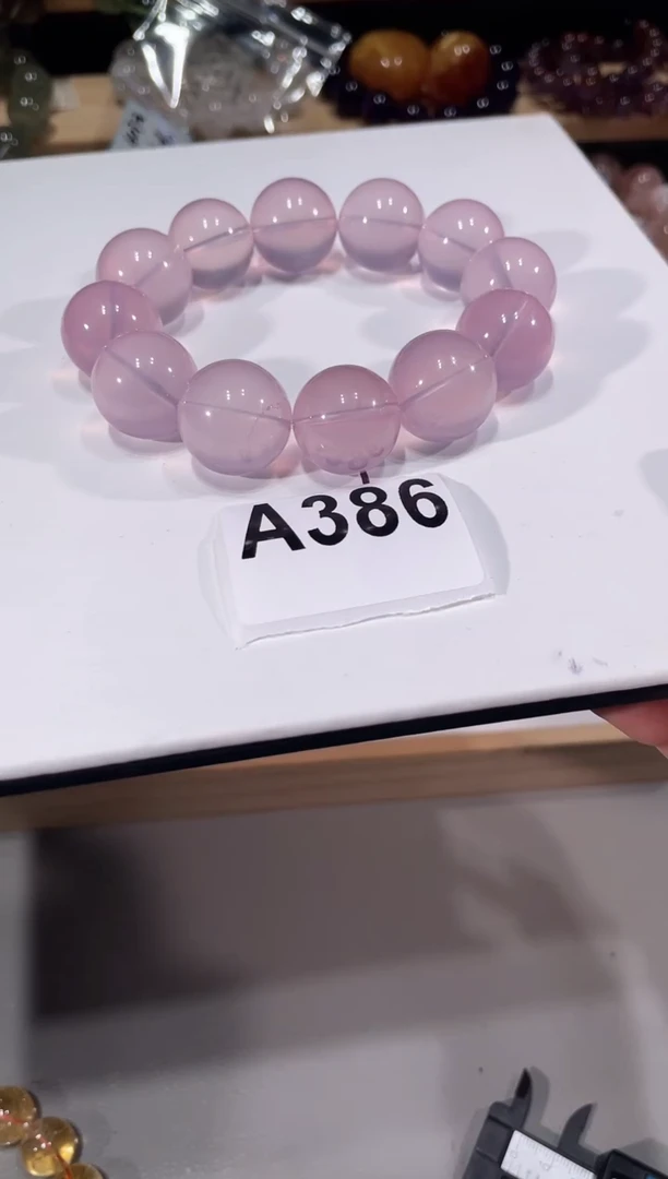 未镶嵌手链水晶A386粉水晶手链