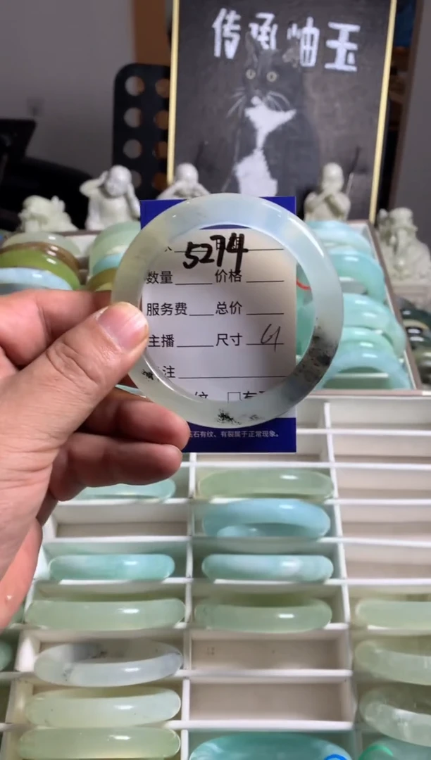 蛇纹石玉未镶嵌手镯5274