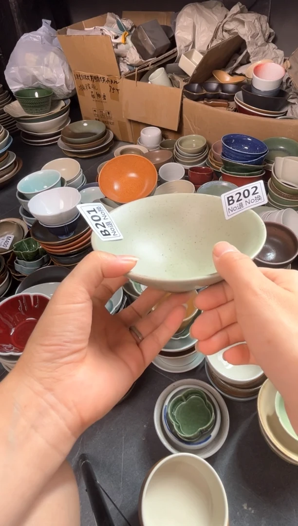 瓷片果*妈b202绿影斗笠米饭碗福利