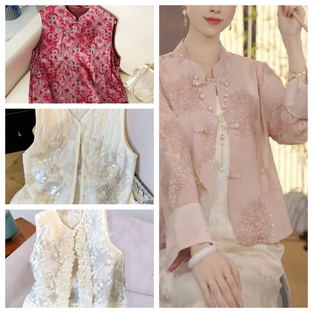 《330-360合集》桢桢显瘦常规气质时尚薄款刺绣衬衫长袖网红新中式