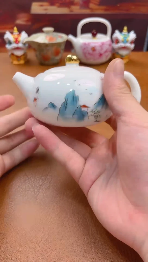 陶瓷茶具摆件旅行套组