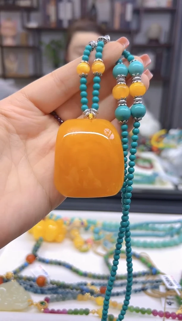 【闪购商品】蜜蜡毛衣链未镶嵌M685