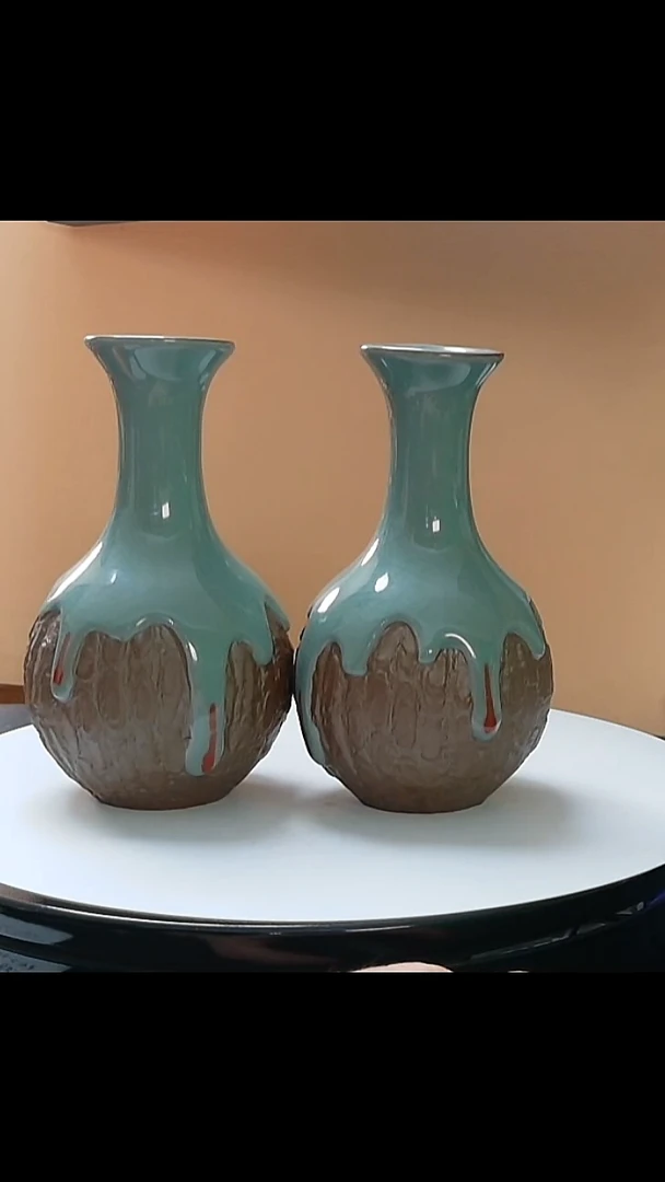 一味*古风陶瓷花瓶摆件一对