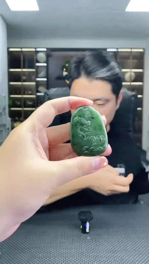 颈饰未镶嵌和田玉莲花清货2