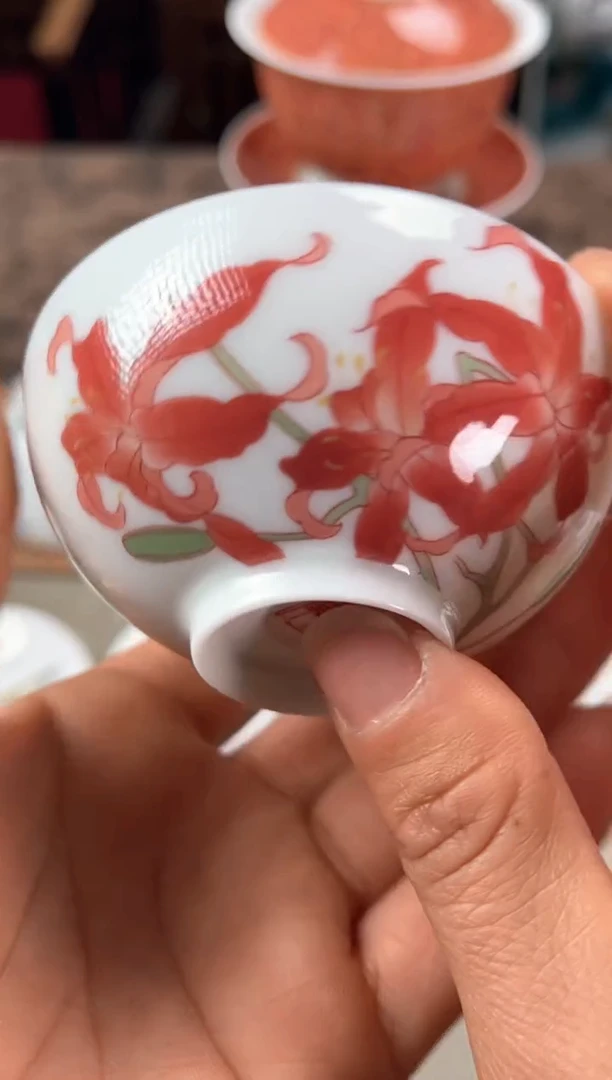 【闪购商品】景德镇文祥窑釉下彩手工陶瓷单杯