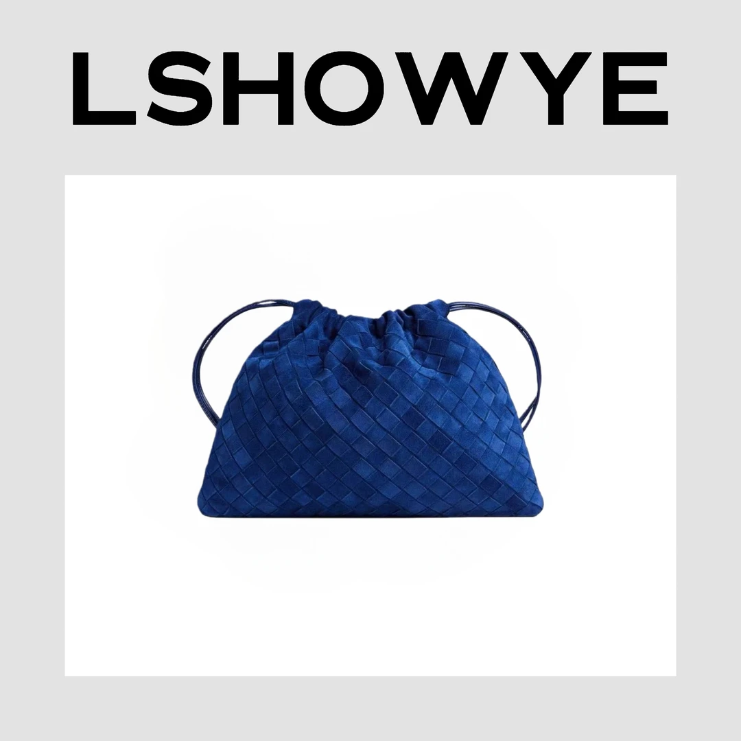 LSHOWYE｜反绒麂皮手工编织肩挎手拿包r9012