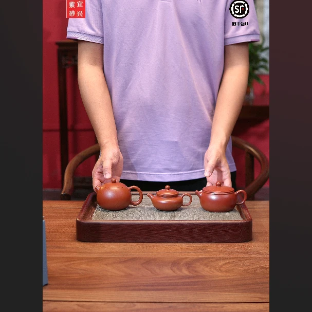 【闪购商品】三把全给西施扁汉瓦小仿古紫砂壶C0093