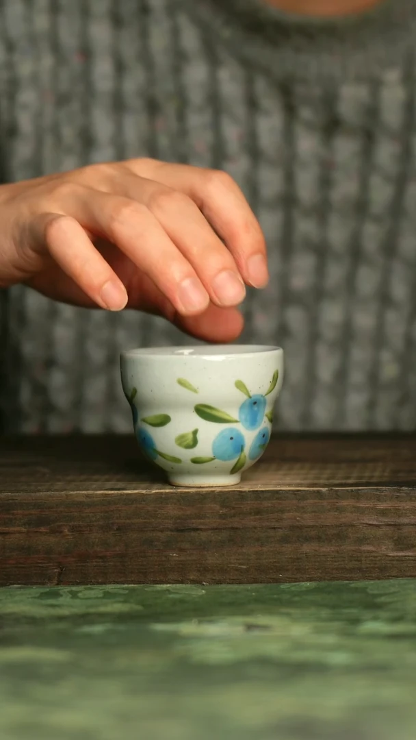 陶瓷青诗集手工手绘瓷器