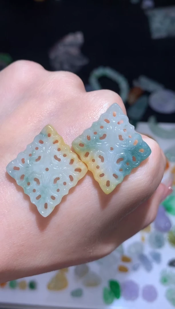 未镶嵌定制翡翠仿古耳坠