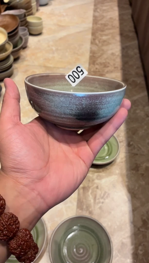 瓷片曲**干500  玻化绿手工碗1个（补发）