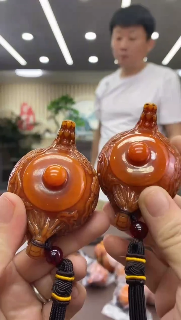 蜜蜡把把壶项链手把