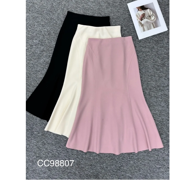 98807松紧腰显瘦A型夏季H型意式鱼尾裙常规款半身裙包臀裙