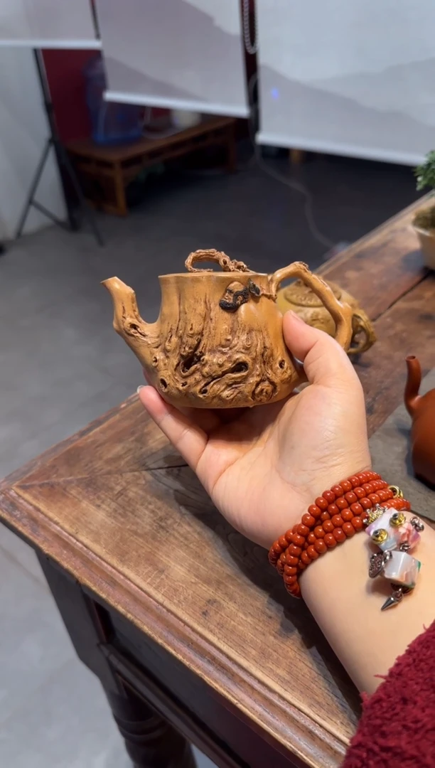 茶壶紫砂大**辰达摩 黄金段