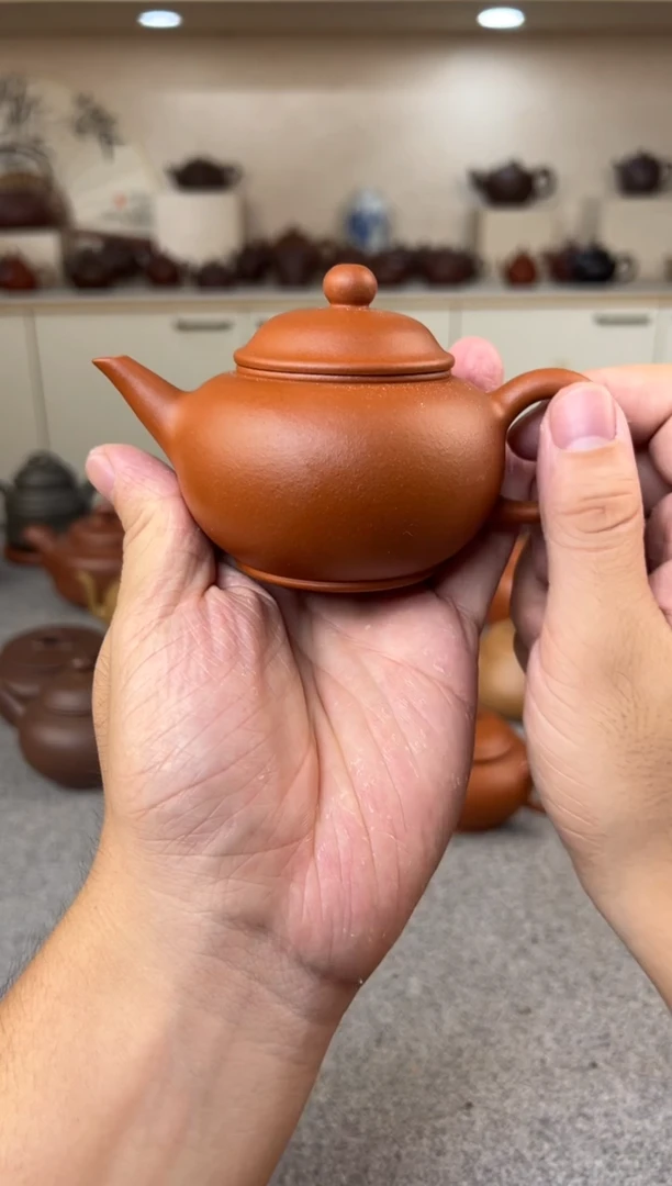 茶壶紫砂水平 家藏小红泥 半手工