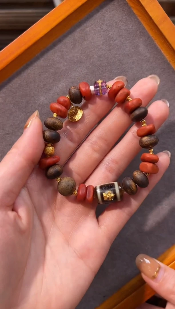 18K金镶嵌手链南红玛瑙南红手链