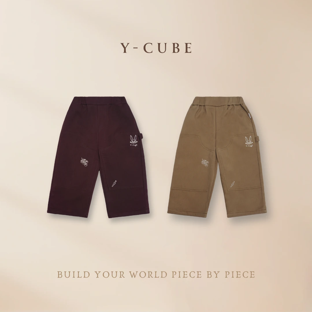 Y-CUBE「蔬菜狂欢」加绒儿童工装伐木工装裤