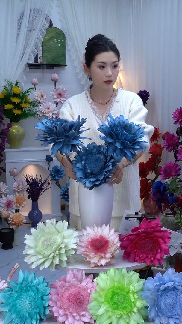 永生洋蓟灰蓝3头【叶片有伤】8375