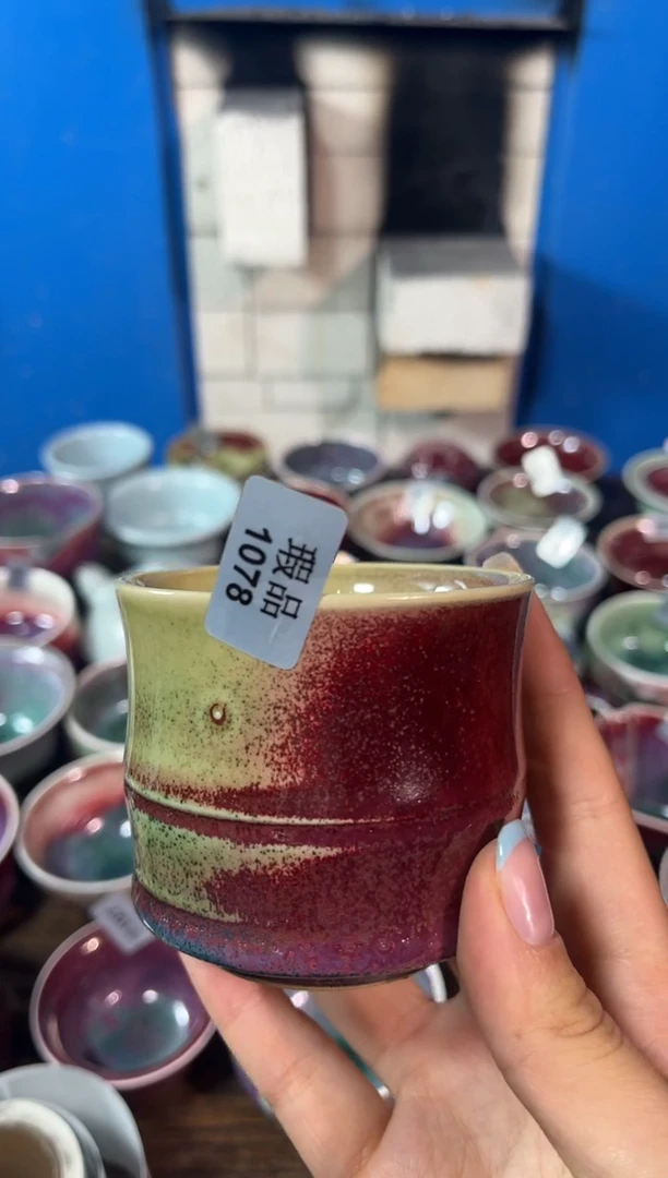 杯子窑口自销手工纯原矿钧瓷