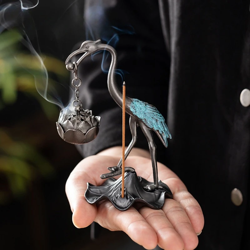 【新店福利】仙鹤香炉莲花吊炉香炉沉香线香香盘香炉香插