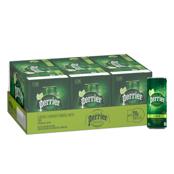 巴黎水(Perrier) 法国 含气青柠味饮料 330ml*24
