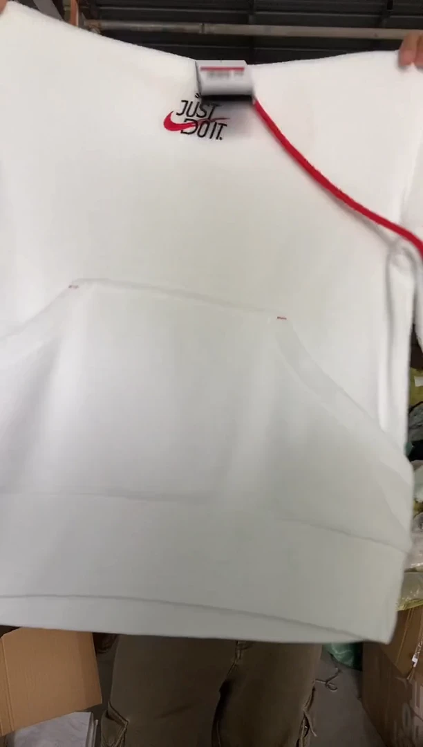 红绳子白色颗粒绒卫衣 瑕疵直播间过款 尺码165L
